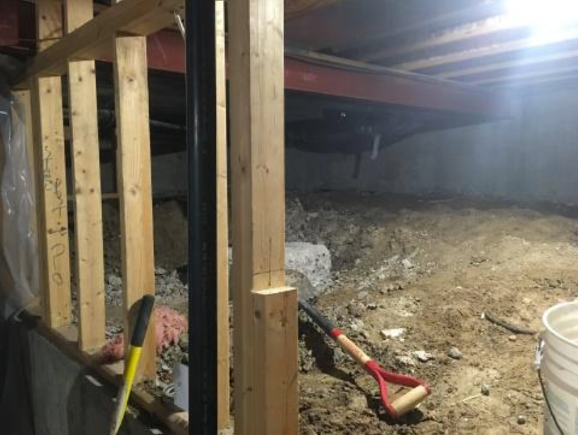 Crawlspace During the renovation image 1