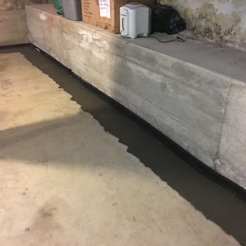 Full perimeter drain installation image 13